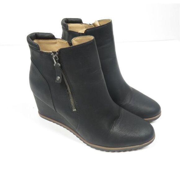 Naturalizer SOUL Haley Black Wedge Bootie Boots Women Size 10 M - Picture 5 of 7